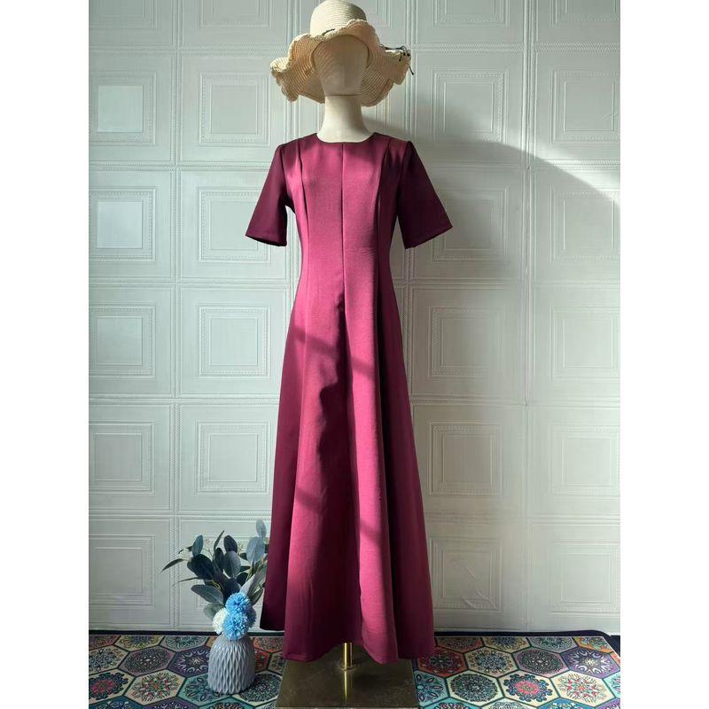 Fashion Style New Arrival Fashion Elegant Silm round Neck Short Sleeve Dress Sexy Short Sleeve Dress Burgundy S
Fashion Style New Arrival Fashion Elegant Silm round Neck Short Sleeve Dress Sexy Short Sleeve Dress Burgundy S