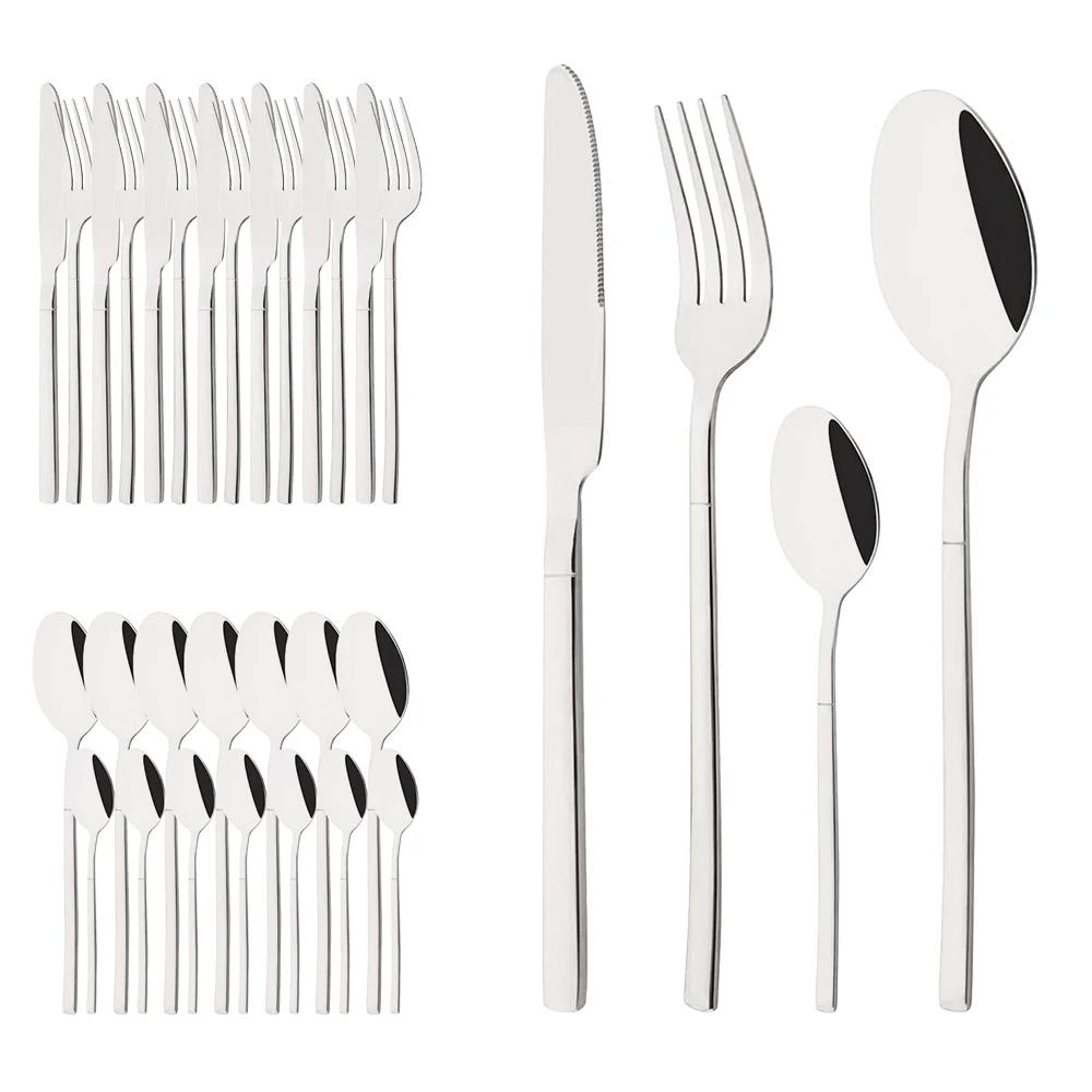 Набор золотых столовых приборов 32 шт. Нож Вилка Кофейная Чайная ложка Набор посуды Зеркальная нержавеющая сталь Столовая посуда Западный Кухонный Набор столовых приборов серебряный
Набор золотых столовых приборов 32 шт. Нож Вилка Кофейная Чайная ложка Набор посуды Зеркальная нержавеющая сталь Столовая посуда Западный Кухонный Набор столовых приборов серебряный