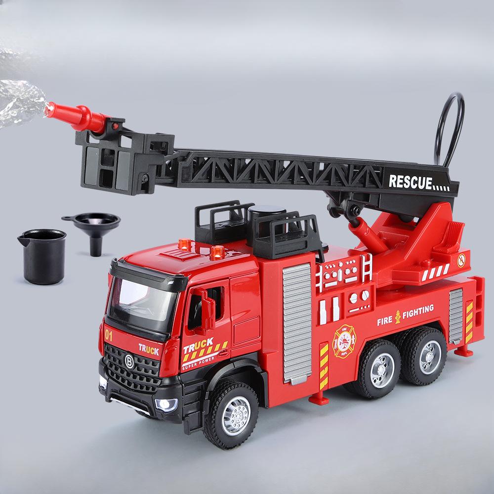 1/32 Fire Truck Car Model Toys Simulation Metal Fire Engine Vehicle Models With Water Spray Sound Light Doors Opened Gifts Boys
1/32 Fire Truck Car Model Toys Simulation Metal Fire Engine Vehicle Models With Water Spray Sound Light Doors Opened Gifts Boys