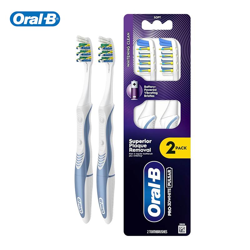 ORAL B Pro-3D White Pulsar Вибрирующая электрическая зубная щетка на батарейках, упаковка 2 шт., вибрирующие щетинки, тонкая ручка со встроенным источником питания
ORAL B Pro-3D White Pulsar Вибрирующая электрическая зубная щетка на батарейках, упаковка 2 шт., вибрирующие щетинки, тонкая ручка со встроенным источником питания