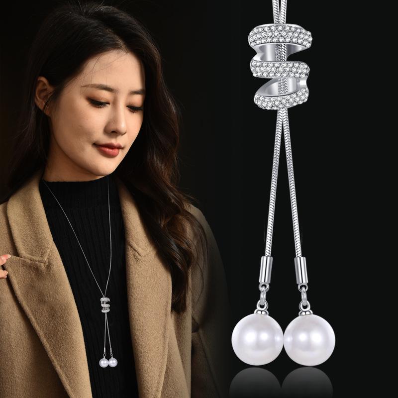 Suijue Korean Pearl Tassel Sweater Chain: Long, Winter, Three-Layer Diamond Necklace for Women розового золота
Suijue Korean Pearl Tassel Sweater Chain: Long, Winter, Three-Layer Diamond Necklace for Women розового золота