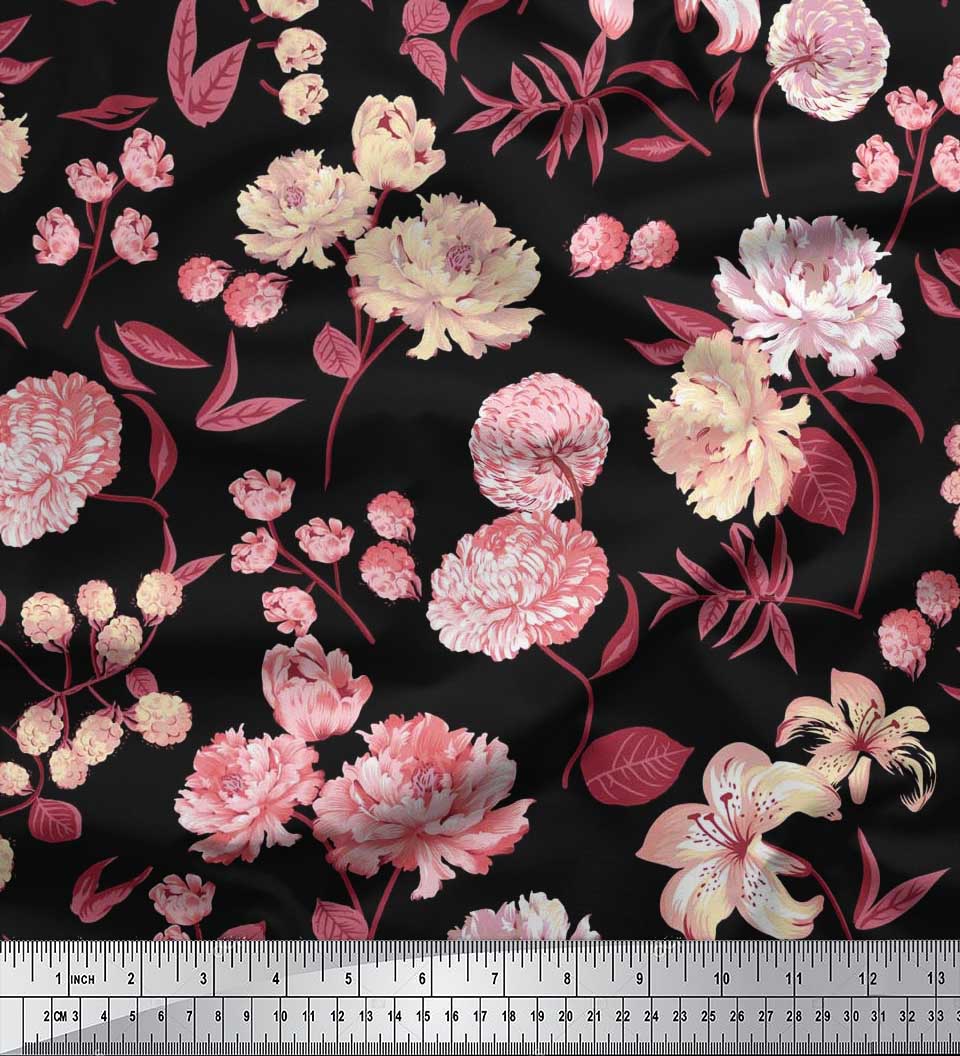 Soimoi Japan Crepe Satin Ткань с принтом листьев, пионов и цветов георгина 1 метр 42 дюйма 42 Inch Wide - Poly Crepe синий
Soimoi Japan Crepe Satin Ткань с принтом листьев, пионов и цветов георгина 1 метр 42 дюйма 42 Inch Wide - Poly Crepe синий