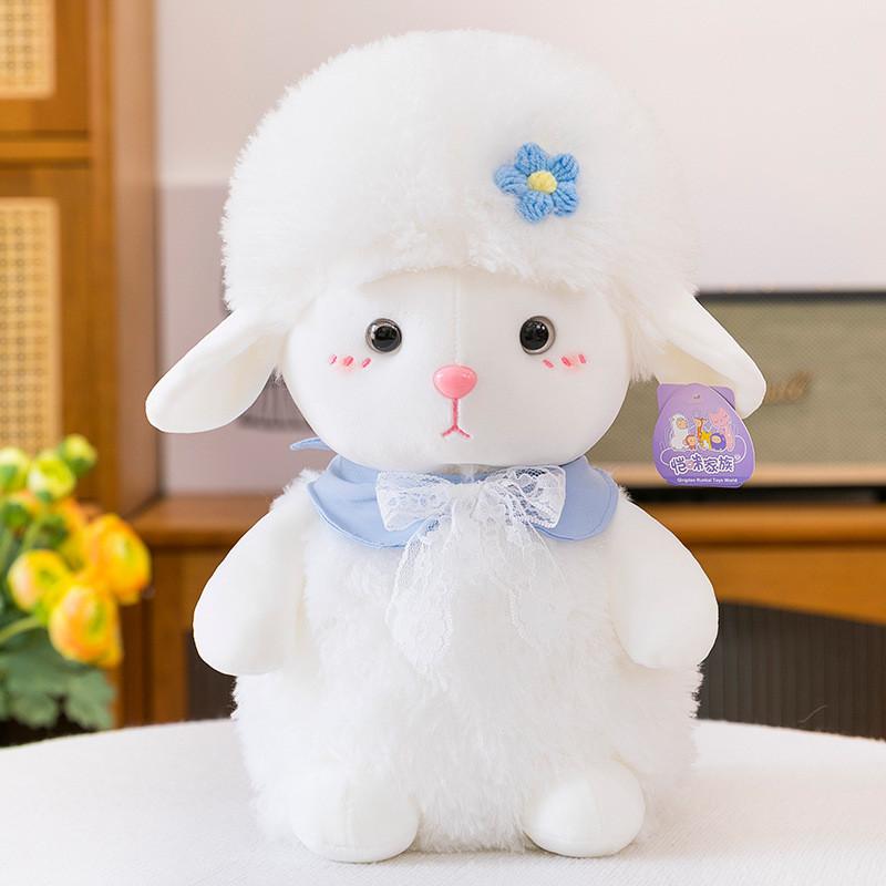 Милый шарф с кружевом в виде цветка и бантом, плюшевая мультяшная кукла-ягненок, подарок для детей и коллекционеров Sky Blue,25cm
Милый шарф с кружевом в виде цветка и бантом, плюшевая мультяшная кукла-ягненок, подарок для детей и коллекционеров Sky Blue,25cm