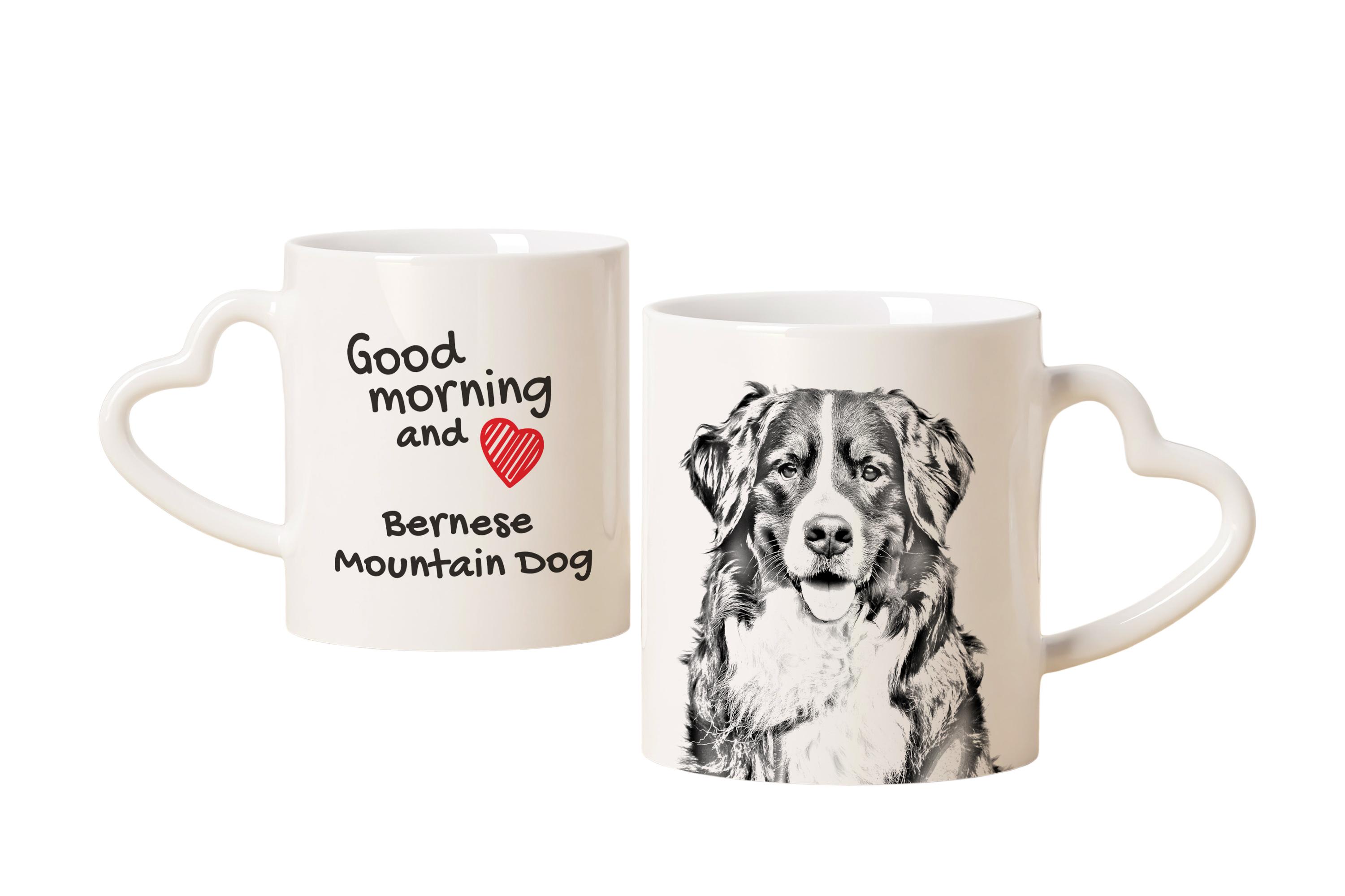 Bernese Mountain Dog, Berner Sennenhund - cup with a dog, adorable cup with a heart-shaped handle, universal gift from the Art-Dog brand білий
Bernese Mountain Dog, Berner Sennenhund - cup with a dog, adorable cup with a heart-shaped handle, universal gift from the Art-Dog brand білий
