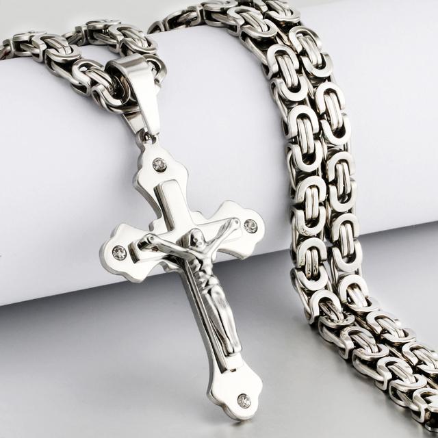 Византийская цепь Распятие Христос Иисус кулон ожерелье многослойный кристалл нержавеющая сталь крест кулон ожерелье ювелирные изделия подарок 55cm
Византийская цепь Распятие Христос Иисус кулон ожерелье многослойный кристалл нержавеющая сталь крест кулон ожерелье ювелирные изделия подарок 55cm
