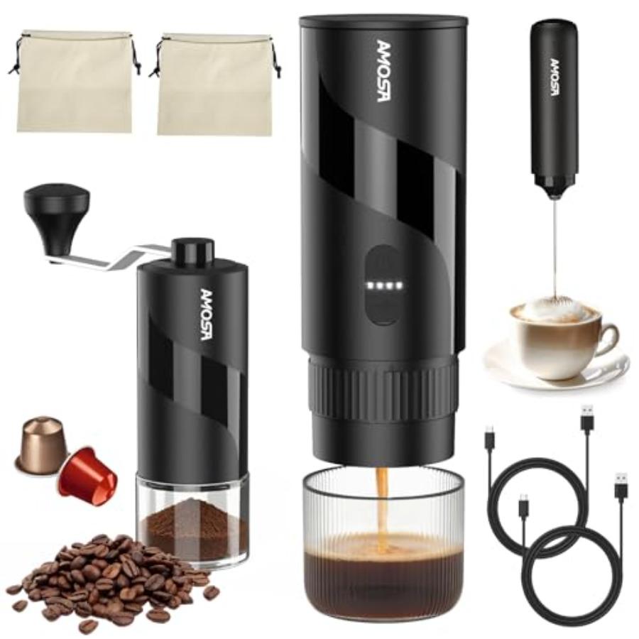 Portable Electric Espresso Machine Manual Coffee Grinder Electric Milk Frother All in 1 Mini Travel Coffee Maker Set for Campin United States
Portable Electric Espresso Machine Manual Coffee Grinder Electric Milk Frother All in 1 Mini Travel Coffee Maker Set for Campin United States