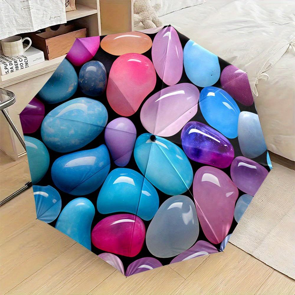 Automatic Open/Close Folding Umbrella with Colorful Pebble Pattern - Compact Travel Umbrella, Pink & Blue Pastel Colors, Light (as the picture,iron&8K)
Automatic Open/Close Folding Umbrella with Colorful Pebble Pattern - Compact Travel Umbrella, Pink & Blue Pastel Colors, Light (as the picture,iron&8K)