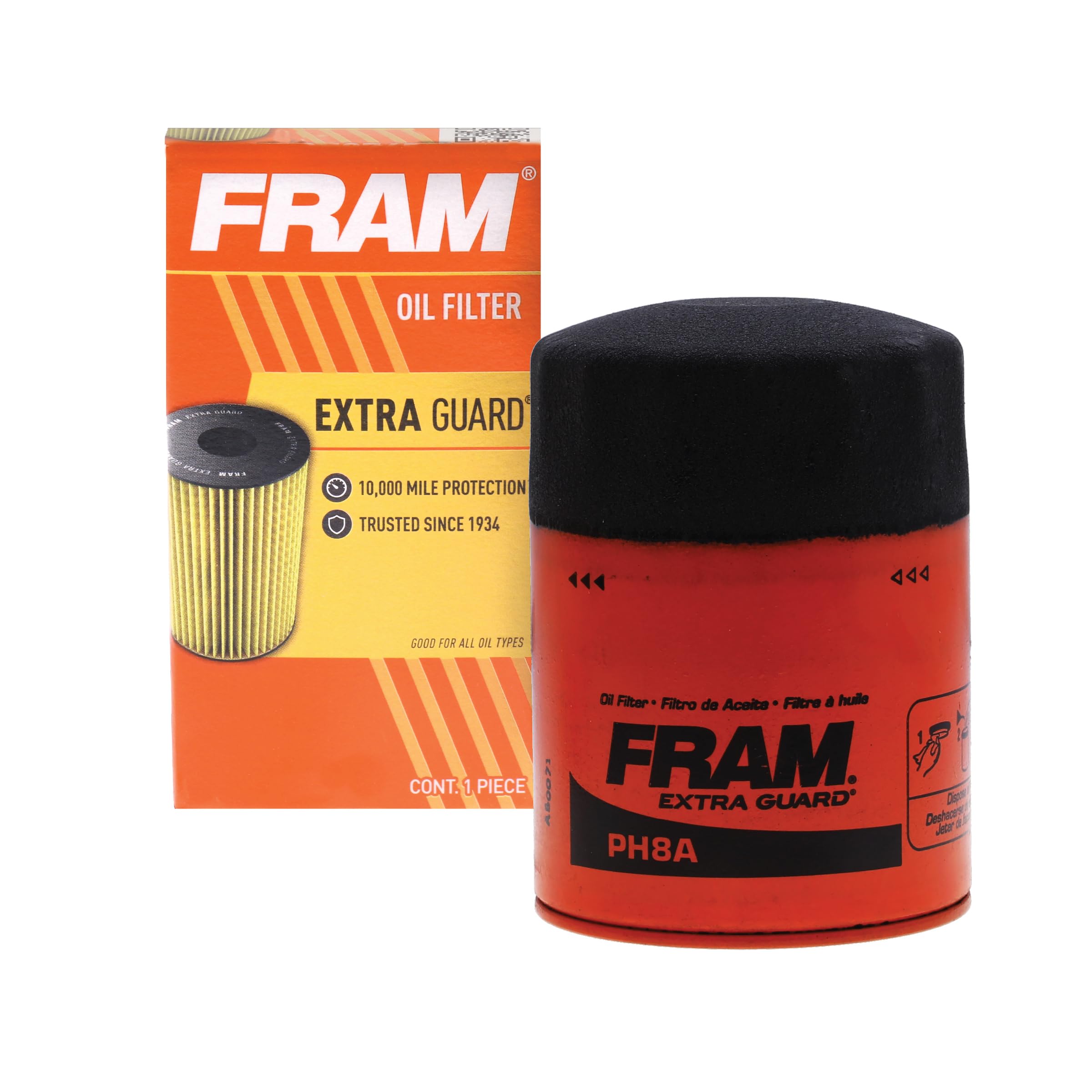 FRAM Extra Guard Engine Oil Filter PH8A
FRAM Extra Guard Engine Oil Filter PH8A