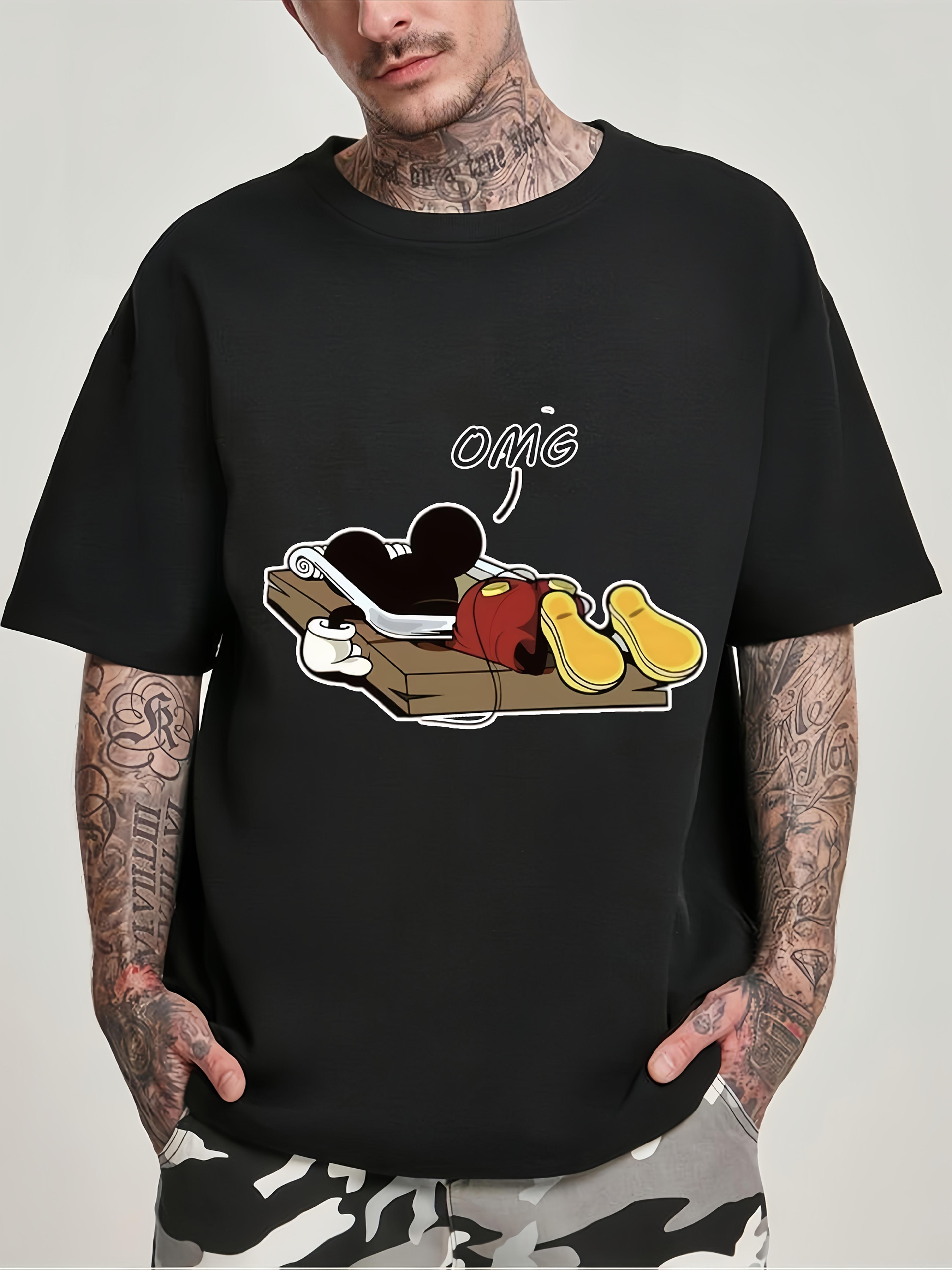 Casual Black T-shirt with Cartoon Mouse Graphic - Breathable XXXL
Casual Black T-shirt with Cartoon Mouse Graphic - Breathable XXXL