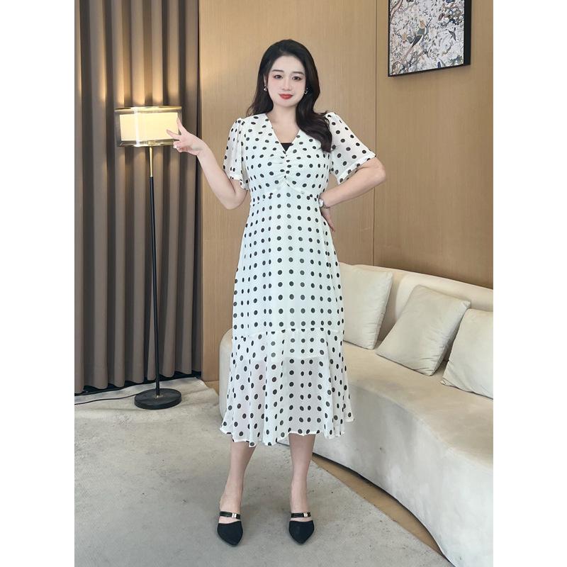 Spring French Polka Dot Chiffon Long Dress - Versatile Casual Style M (Recommended for 90-105 jin)
Spring French Polka Dot Chiffon Long Dress - Versatile Casual Style M (Recommended for 90-105 jin)