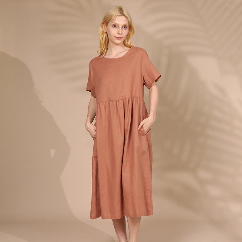 Japanese Minimalist Cotton-Linen Summer Dress: Loose, Plus Size with Stylish Back Tie Double Extra Large
Japanese Minimalist Cotton-Linen Summer Dress: Loose, Plus Size with Stylish Back Tie Double Extra Large
