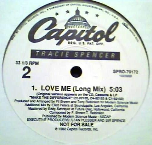 12inch Record TRACIE SPENCER Love Me SPRO79172PROMO Capitol Records 1990 US Rap HipHopRB Used
12inch Record TRACIE SPENCER Love Me SPRO79172PROMO Capitol Records 1990 US Rap HipHopRB Used