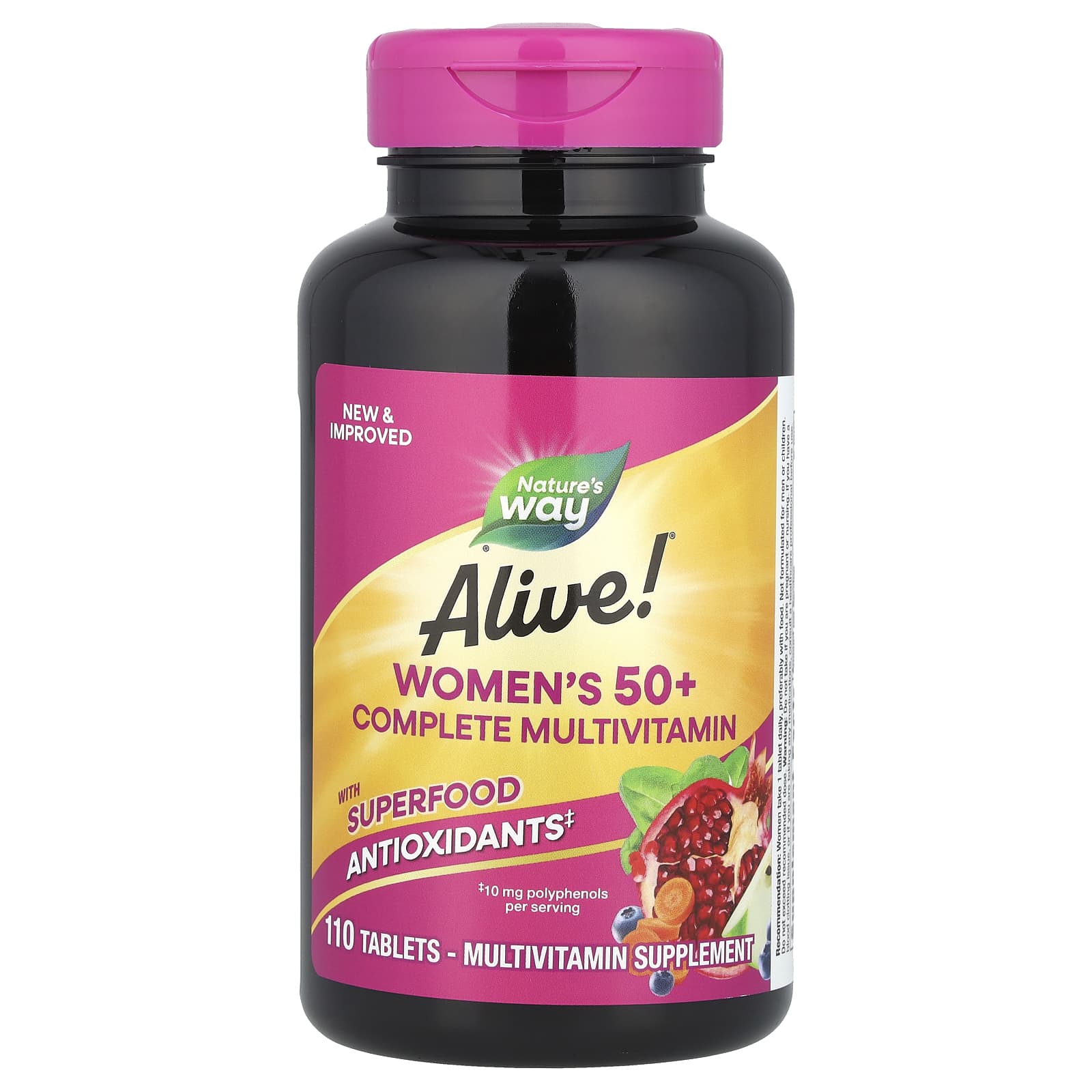 Nature S Way, Alive!® Complete Multivitamin for Women 50+, 110 Tablets 
Nature S Way, Alive!® Complete Multivitamin for Women 50+, 110 Tablets