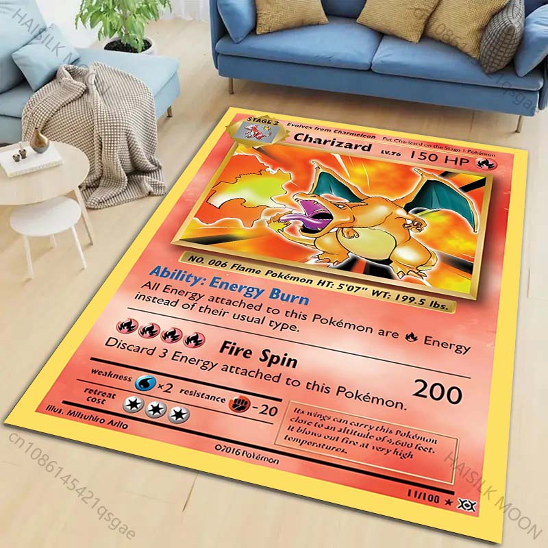 Pokémon Card Pikachu Charizard Squirtle Print Carpet Rug for Living Room Bedroom Sofa Decor Home Area Rug Non-slip Mat Play Rugs 80cm x 160cm
Pokémon Card Pikachu Charizard Squirtle Print Carpet Rug for Living Room Bedroom Sofa Decor Home Area Rug Non-slip Mat Play Rugs 80cm x 160cm
