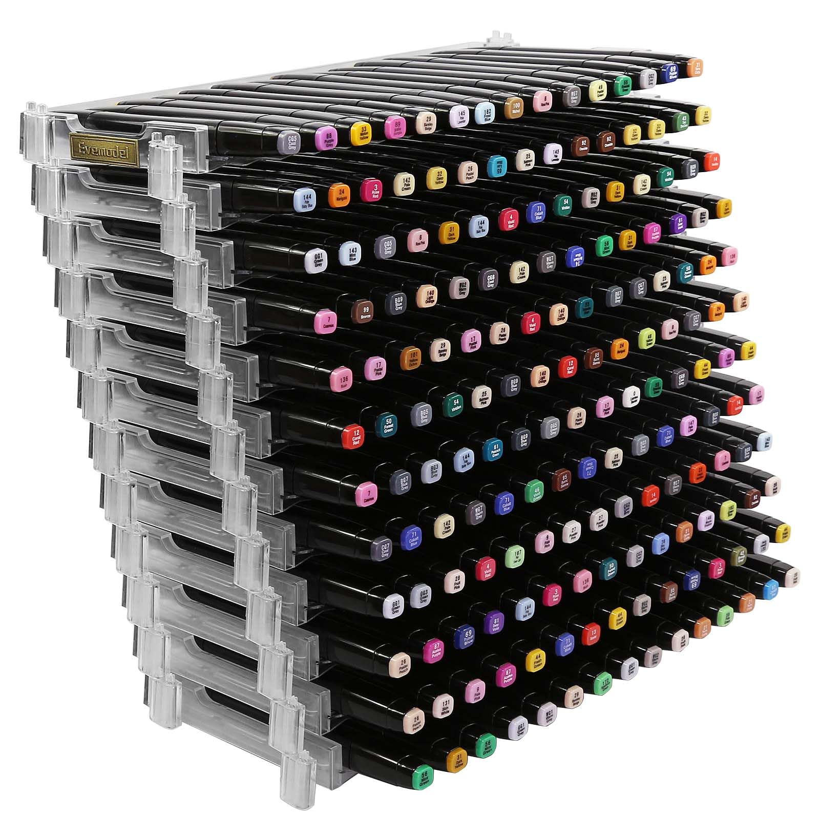 Evemodel 180 Slot Transparent Universal Marker Storage Tray and Pen Holder Display for 180 Pen SN01C Pencil Holder (Transparent, 12)
Evemodel 180 Slot Transparent Universal Marker Storage Tray and Pen Holder Display for 180 Pen SN01C Pencil Holder (Transparent, 12)