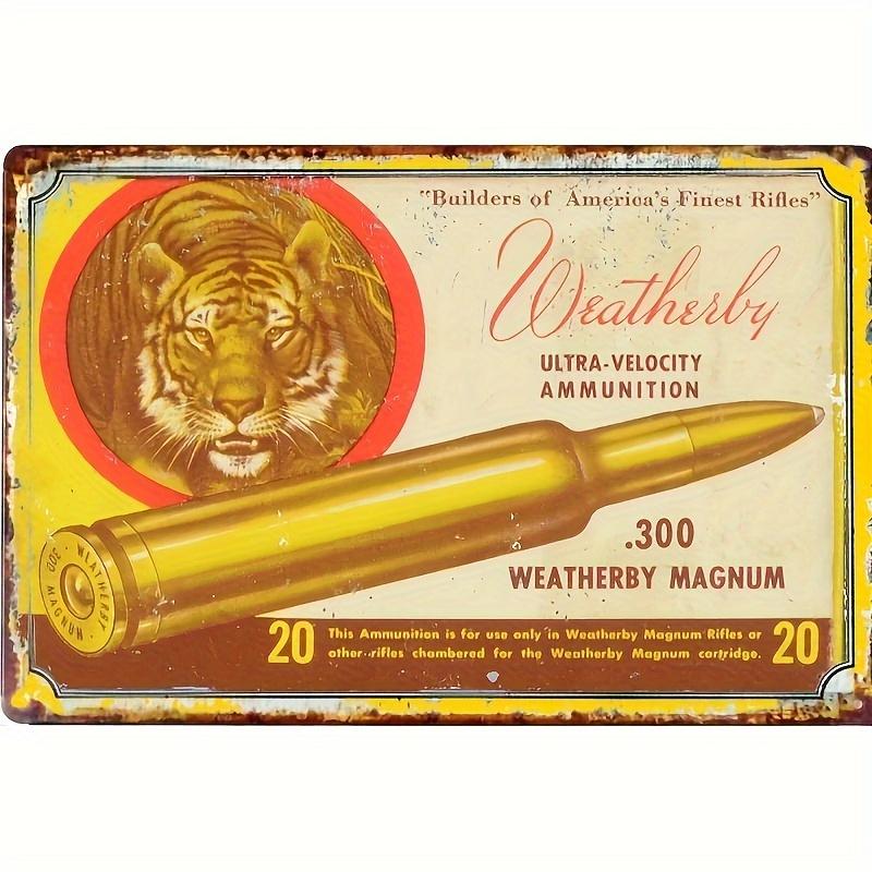 Винтажный металлический знак Weatherby 300, жестяная табличка для патронов, прочный металлический декор для стены, деревенский офис, комната, искусство с дизайном тигра aluminum 20x30cm
Винтажный металлический знак Weatherby 300, жестяная табличка для патронов, прочный металлический декор для стены, деревенский офис, комната, искусство с дизайном тигра aluminum 20x30cm