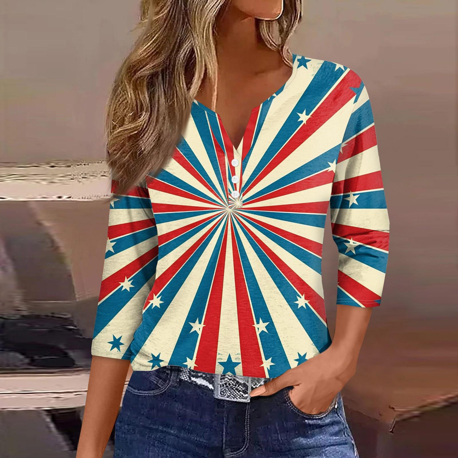 Женская футболка с короткими рукавами и принтом «День независимости» XXXL красный
Женская футболка с короткими рукавами и принтом «День независимости» XXXL красный