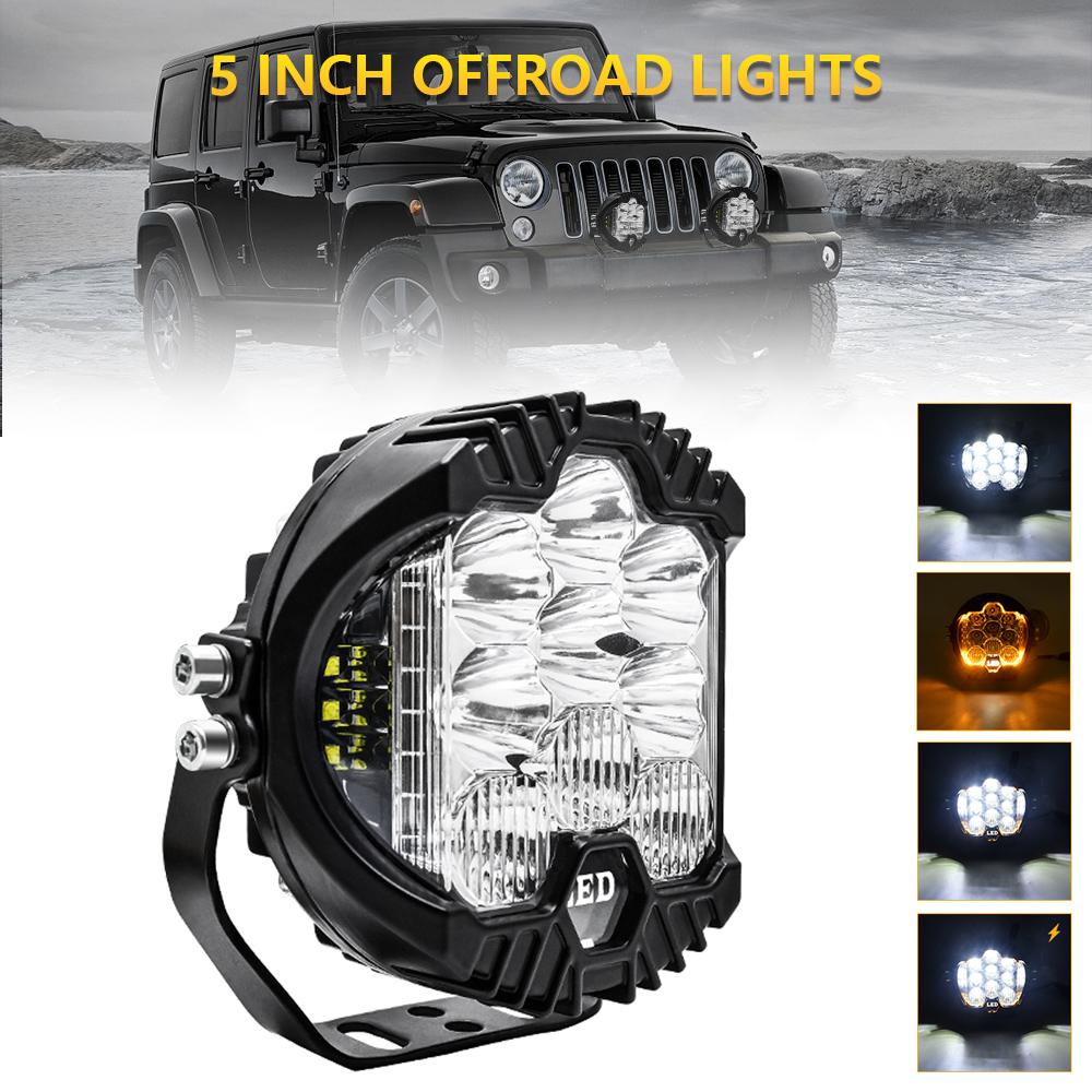 5 Inch 6000K White Light Three Sides Illuminated 9 - 30V LED Light Bar for Trucks / Motorcycles / Car SUV with DRL Angel Eye 
5 Inch 6000K White Light Three Sides Illuminated 9 - 30V LED Light Bar for Trucks / Motorcycles / Car SUV with DRL Angel Eye
