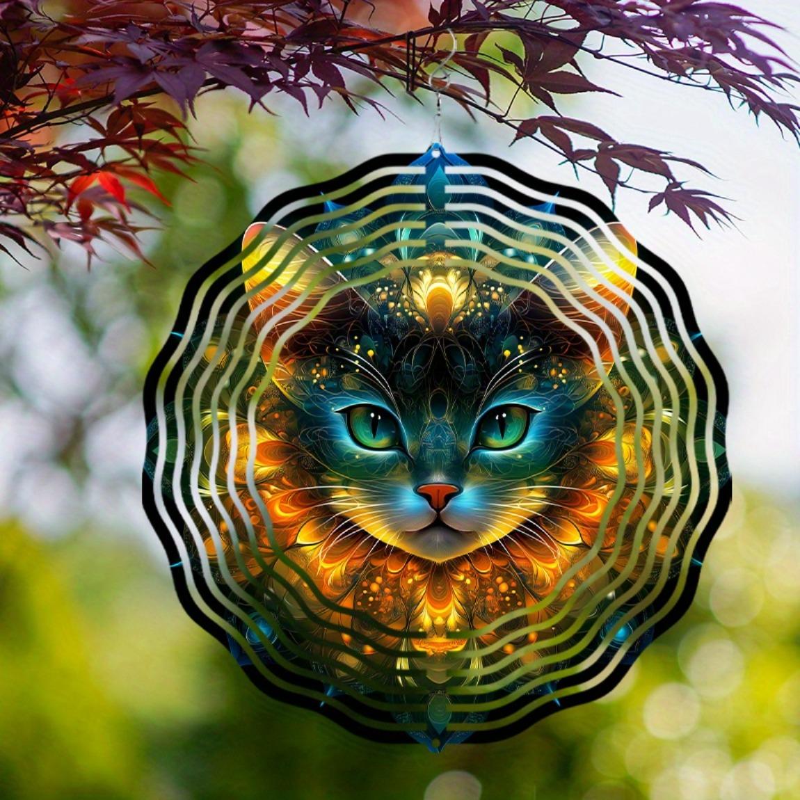 Bohemian Metal Wind Chime with Vibrant Cat Design Double Sided Wind Driven Rotation 360 Swivel Hook for Garden Balcony 01A
Bohemian Metal Wind Chime with Vibrant Cat Design Double Sided Wind Driven Rotation 360 Swivel Hook for Garden Balcony 01A
