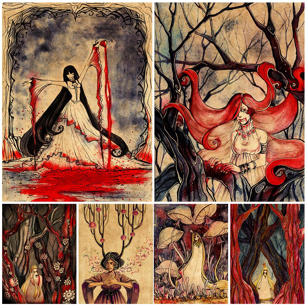 Волшебный лес и дерево, эльф, настенная живопись маслом, демоническая девушка, художественный постер в лесу
Волшебный лес и дерево, эльф, настенная живопись маслом, демоническая девушка, художественный постер в лесу