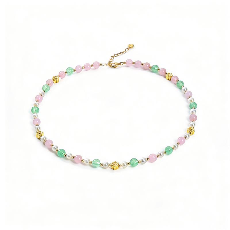 Arvaleff Rose & Green Strawberry Quartz Pearl Necklace: Women s Beaded Natural Stone Jewelry in Fresh Style
Arvaleff Rose & Green Strawberry Quartz Pearl Necklace: Women s Beaded Natural Stone Jewelry in Fresh Style