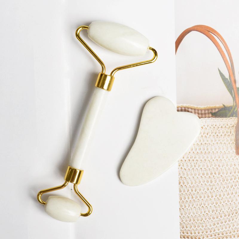 Natural Jade Dual Head Massage Roller+Guasha Board Scraper Face Slimming Anti-Aging Puffy Eyes Facial Skin Care Tools Style A
Natural Jade Dual Head Massage Roller+Guasha Board Scraper Face Slimming Anti-Aging Puffy Eyes Facial Skin Care Tools Style A