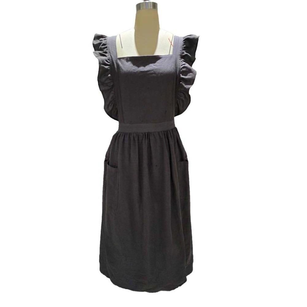 French Style Retro Flouncing Apron Adjustable Cotton Ruffle Trim Apron Plus Size Solid Color Cotton Linen Pinafore Home Use сірий
French Style Retro Flouncing Apron Adjustable Cotton Ruffle Trim Apron Plus Size Solid Color Cotton Linen Pinafore Home Use сірий