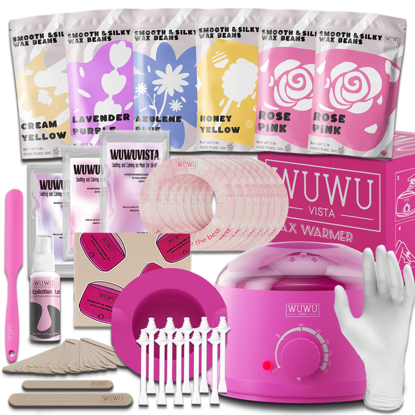 WUWUVISTA 56pc Hair Removal Set for Brazilian/Face/Body, Includes Wax Warmer, Wax beads & Post-Care Kit EU Plug
WUWUVISTA 56pc Hair Removal Set for Brazilian/Face/Body, Includes Wax Warmer, Wax beads & Post-Care Kit EU Plug