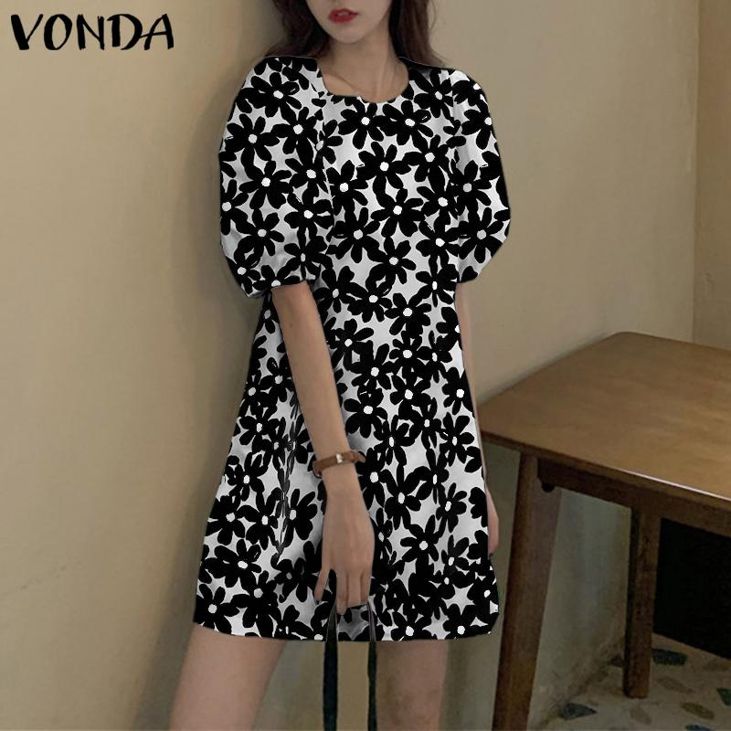 VONDA женское летнее свободное короткое платье с круглым вырезом и коротким рукавом, небольшим цветочным принтом
VONDA женское летнее свободное короткое платье с круглым вырезом и коротким рукавом, небольшим цветочным принтом