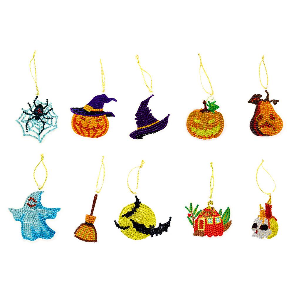 10pcs DIY Diamond Painting Halloween Pendant Full Drill Special Shaped Rhinestone Diamond Pumpkin Spider Ghost Mosaic Ornament
10pcs DIY Diamond Painting Halloween Pendant Full Drill Special Shaped Rhinestone Diamond Pumpkin Spider Ghost Mosaic Ornament
