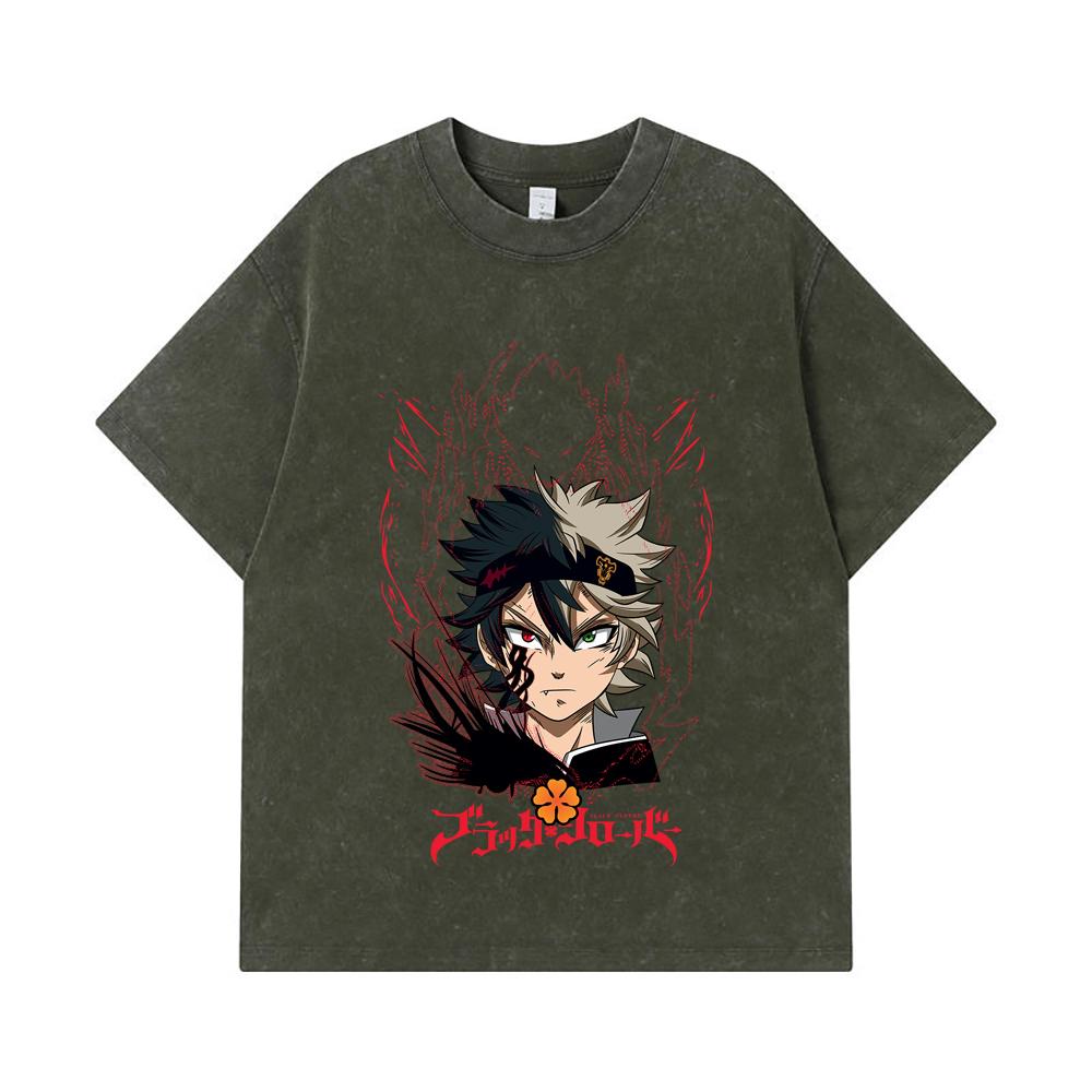 275 GSM Washed T-shirts 100% Cotton Black Clover V4 Asta Print Unisex Heavy Cotton T Shirt S армия зеленый
275 GSM Washed T-shirts 100% Cotton Black Clover V4 Asta Print Unisex Heavy Cotton T Shirt S армия зеленый