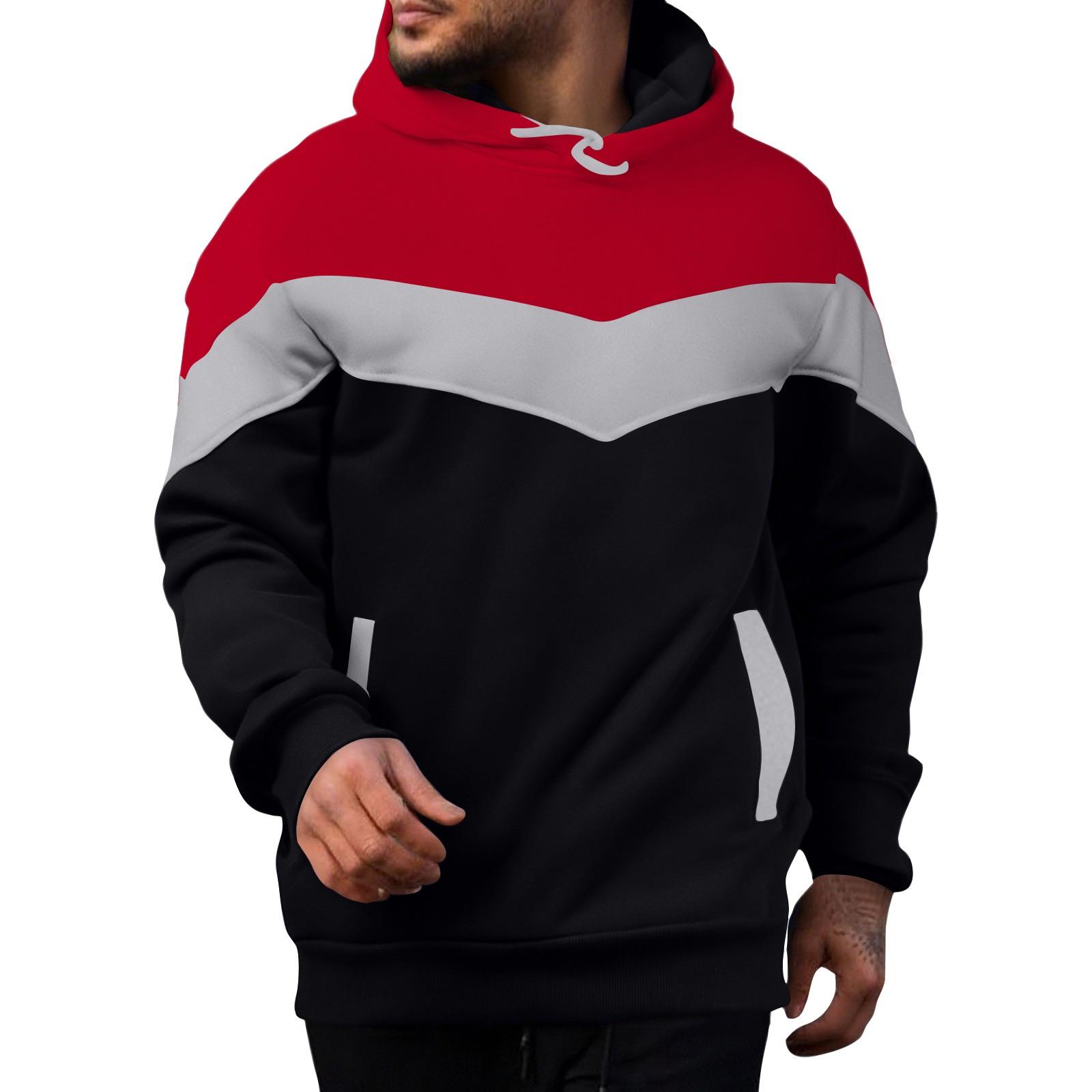 Мужская повседневная толстовка свободного кроя с цветными блоками, капюшоном на шнурке и большим карманом, спортивная толстовка M красный
Мужская повседневная толстовка свободного кроя с цветными блоками, капюшоном на шнурке и большим карманом, спортивная толстовка M красный