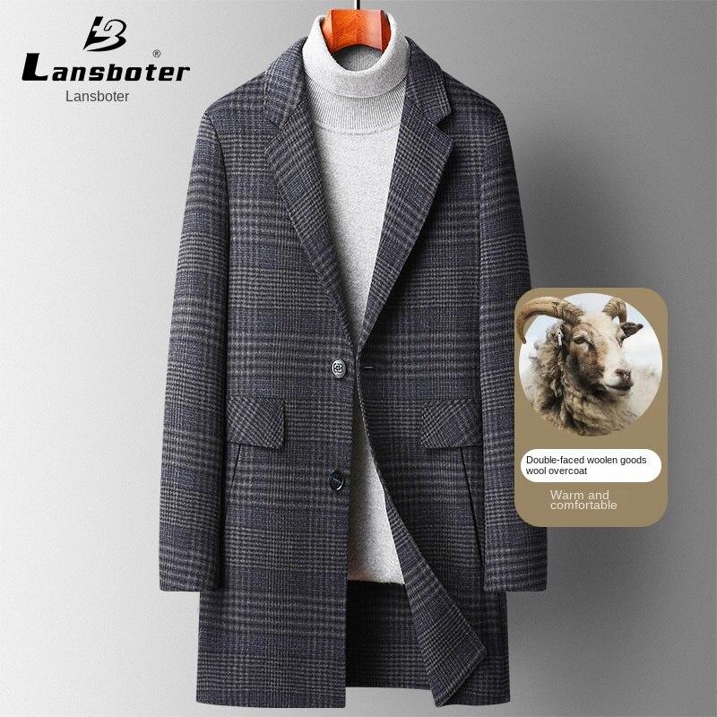 Lansboter осенне-зимнее трендовое двустороннее шерстяное пальто в клетку, мужское среднее и длинное шерстяное пальто, тканевое пальто-ветровка
Lansboter осенне-зимнее трендовое двустороннее шерстяное пальто в клетку, мужское среднее и длинное шерстяное пальто, тканевое пальто-ветровка