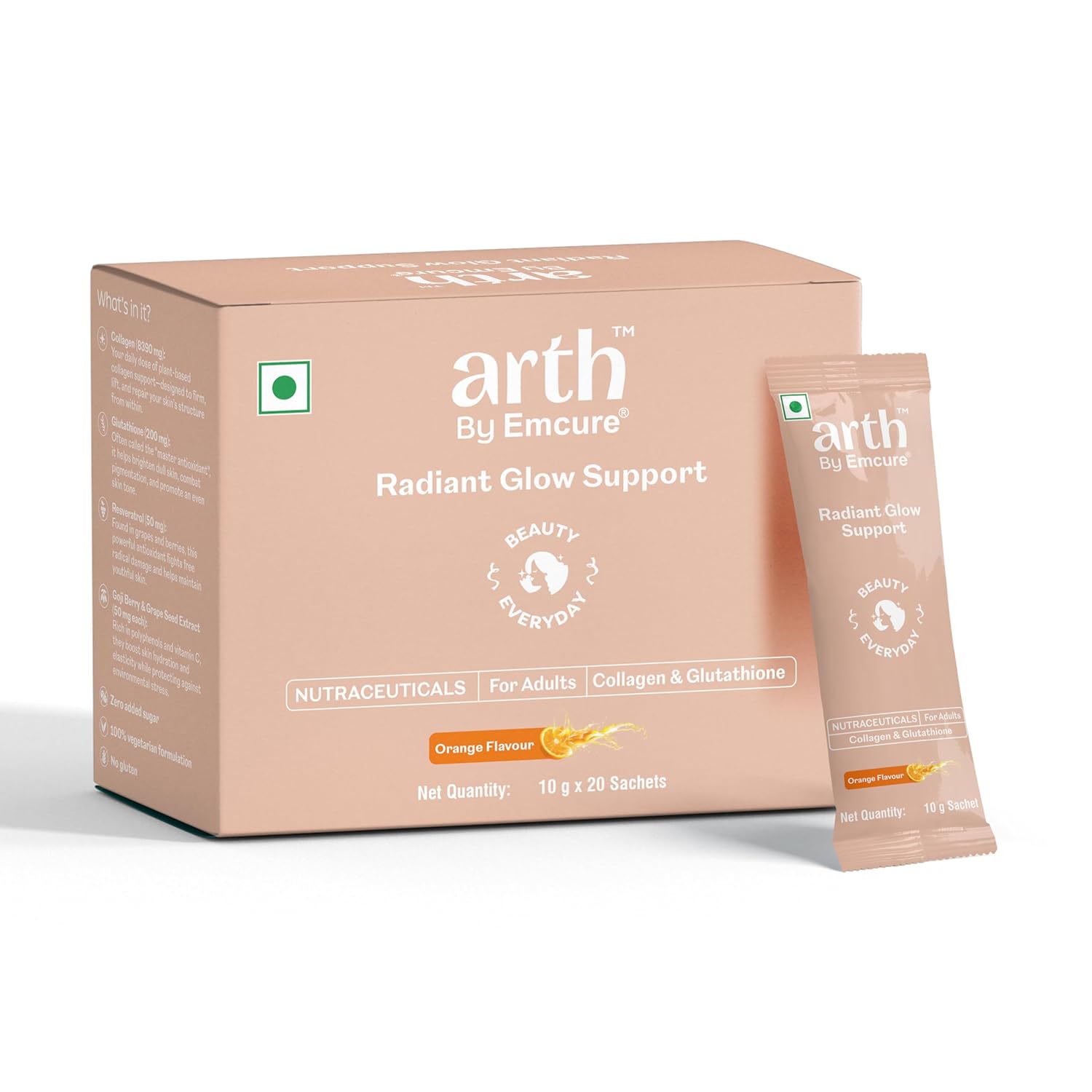 Arth Collagen Supplement Powder For Radiant Skin Glow Support Plant Based Formula With Antioxidant Blend 20 Sachets
Arth Collagen Supplement Powder For Radiant Skin Glow Support Plant Based Formula With Antioxidant Blend 20 Sachets
