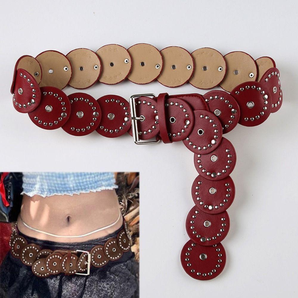 Personalized Punk Belt PU Leather Hiphop Jeans Belt New Waistband вина червоного кольору
Personalized Punk Belt PU Leather Hiphop Jeans Belt New Waistband вина червоного кольору