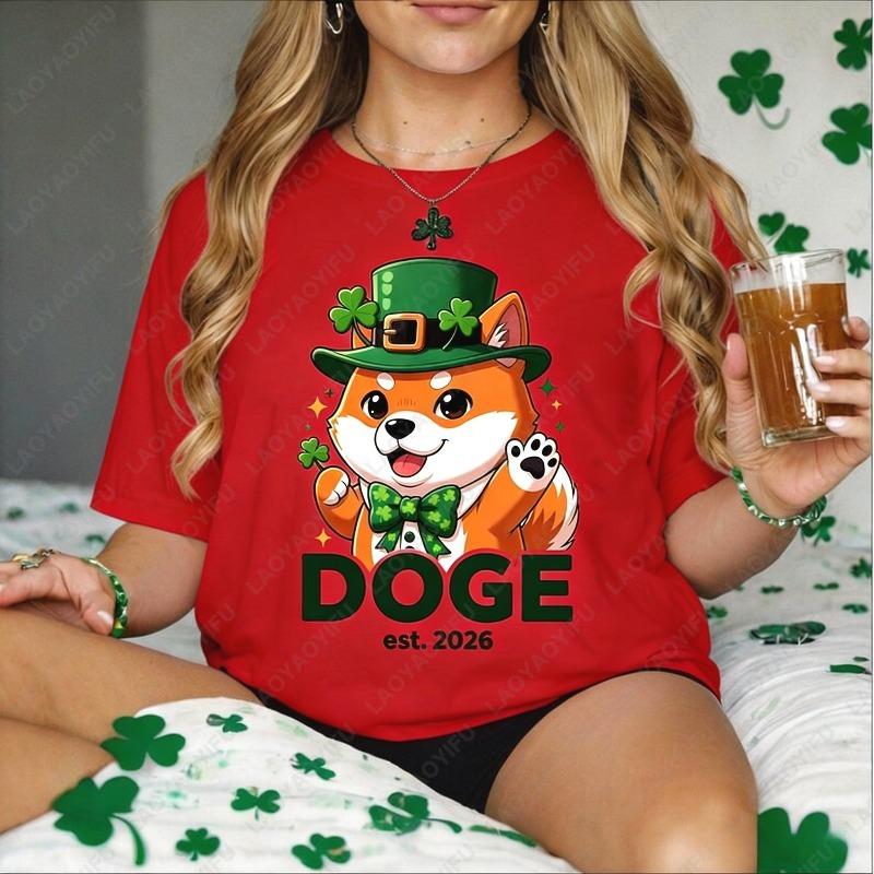 Doge Est 2026 St Patricks Day Oneck Printed women Tops Dog Lover Gift Irish Festivals Unisex Cotton Shirts Cute Shiba Inu Tee 4XL
Doge Est 2026 St Patricks Day Oneck Printed women Tops Dog Lover Gift Irish Festivals Unisex Cotton Shirts Cute Shiba Inu Tee 4XL