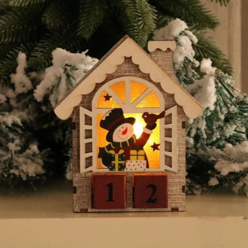 Christmas Wooden Home Decoration Luminous Calendar Table Furnishings Christmas Series Luminous House Christmas Creative Gifts Santa Claus
Christmas Wooden Home Decoration Luminous Calendar Table Furnishings Christmas Series Luminous House Christmas Creative Gifts Santa Claus