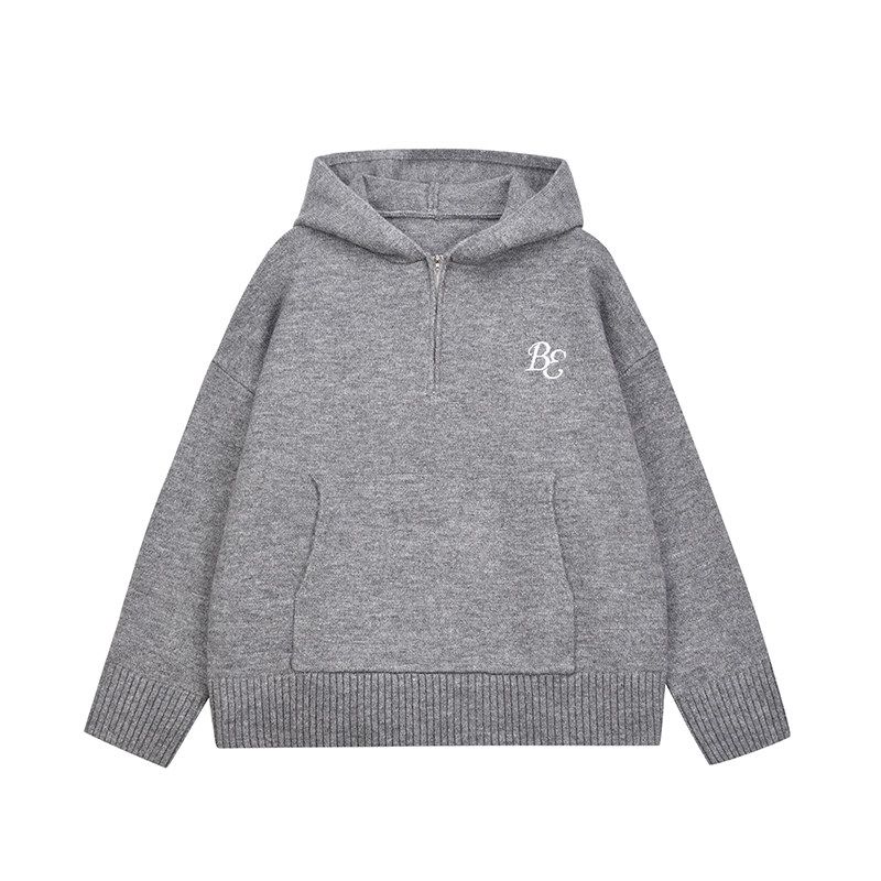 Black of Exit Chinese-Style Casual Half-Zip Hooded Sweater for Men and Women, American-Style Blended Knitwear, Thick Version Dark Gray X L
Black of Exit Chinese-Style Casual Half-Zip Hooded Sweater for Men and Women, American-Style Blended Knitwear, Thick Version Dark Gray X L