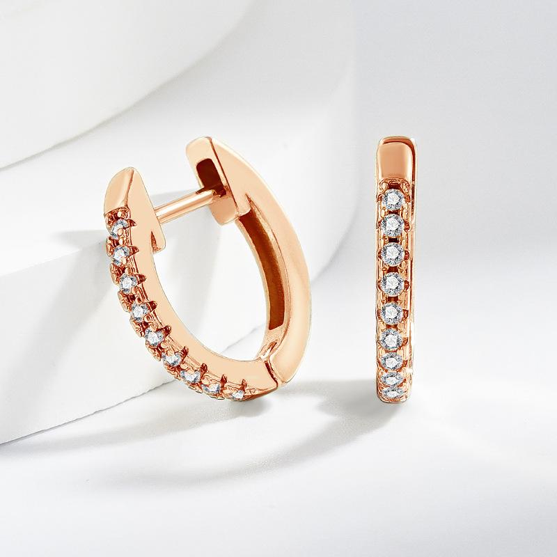 925 Sterling Copper Copper Color Simple Earrings Zircon Versatile Hoop Earrings For Women Zircon Fine Birthday Party Fine Gift
925 Sterling Copper Copper Color Simple Earrings Zircon Versatile Hoop Earrings For Women Zircon Fine Birthday Party Fine Gift