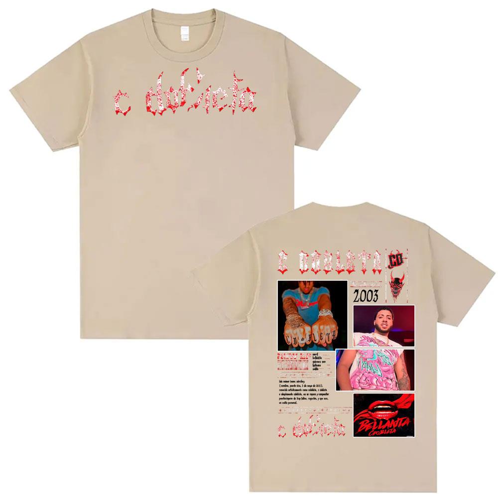 Rapper C Dobleta Album Tour Merch T Shirts Mens Clothing Retro Hip Hop Summer Tshirt Unisex Oversized High Quality TShirt Tops 4XL
Rapper C Dobleta Album Tour Merch T Shirts Mens Clothing Retro Hip Hop Summer Tshirt Unisex Oversized High Quality TShirt Tops 4XL