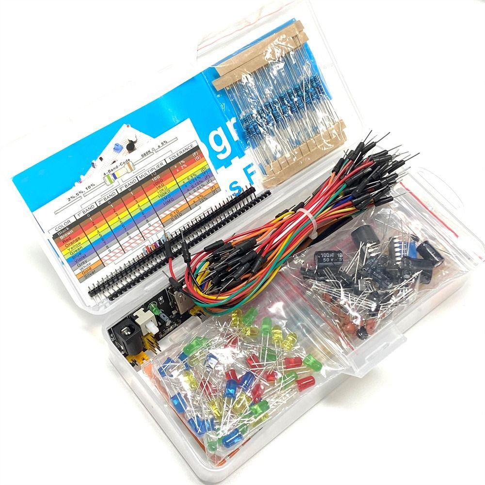 Breadboard Electronic Components Set Electronics Fun Kit Resistor Assorted Kit Electronic DIY Kit with box
Breadboard Electronic Components Set Electronics Fun Kit Resistor Assorted Kit Electronic DIY Kit with box