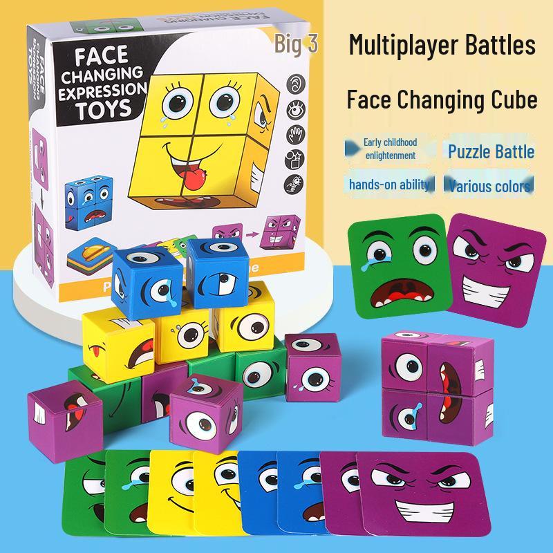 Interactive Smiley Face Magic Cube: Children s Face-Changing Puzzle Toy for Two or Four Players
Interactive Smiley Face Magic Cube: Children s Face-Changing Puzzle Toy for Two or Four Players