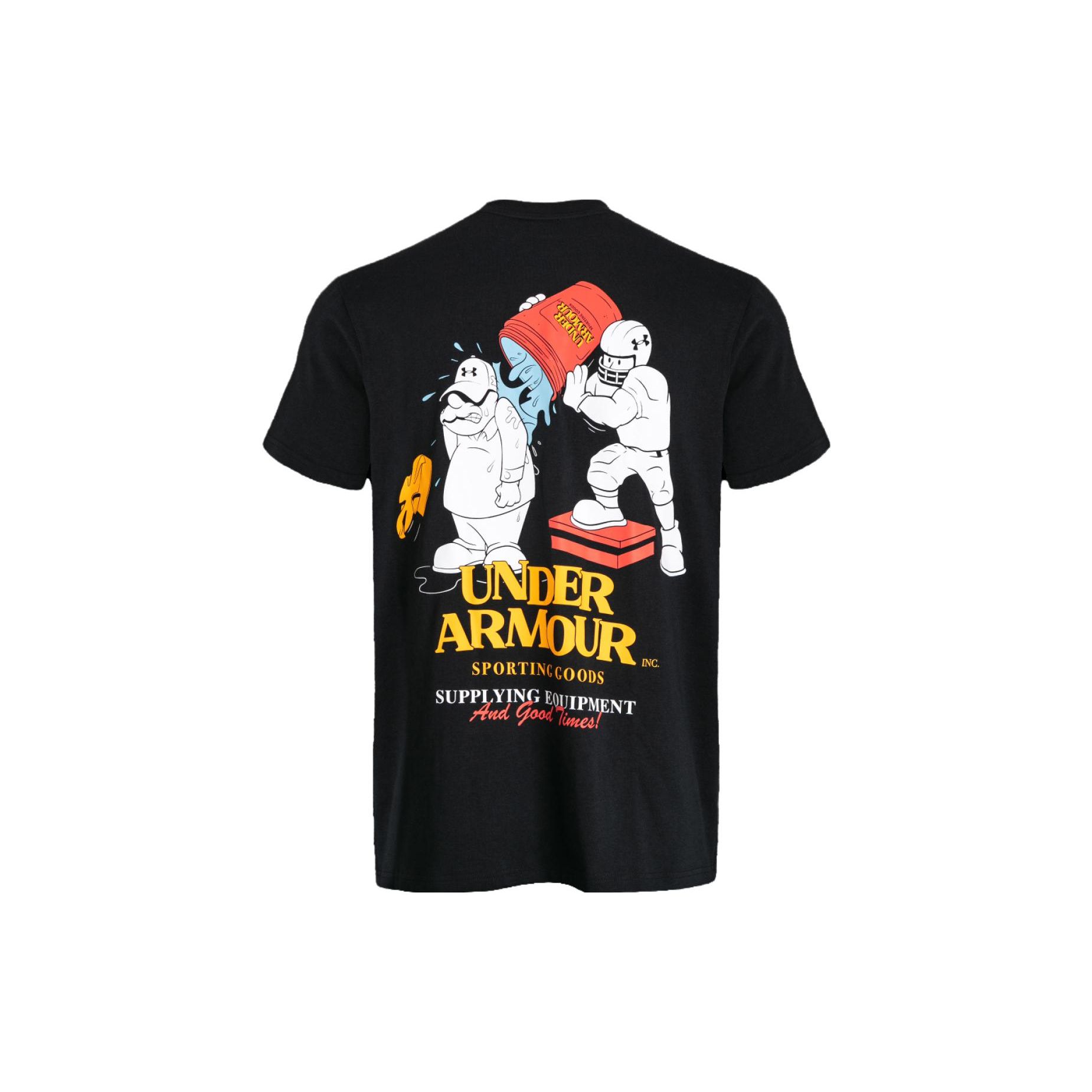 Under Armour Футболка с коротким рукавом и круглым вырезом с принтом в виде мультяшных букв Water Cooler, мужские топы, черная 1379555-001 L
Under Armour Футболка с коротким рукавом и круглым вырезом с принтом в виде мультяшных букв Water Cooler, мужские топы, черная 1379555-001 L