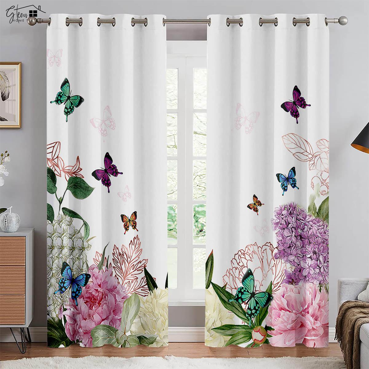Retro Pastoral Butterfly Flower 3D Printing Drapes Beautiful Along with Fresh Bedchamber Living Area Study Polyester Fiber Curtains W50xH130(CM)x2PCS&Rod pocket
Retro Pastoral Butterfly Flower 3D Printing Drapes Beautiful Along with Fresh Bedchamber Living Area Study Polyester Fiber Curtains W50xH130(CM)x2PCS&Rod pocket