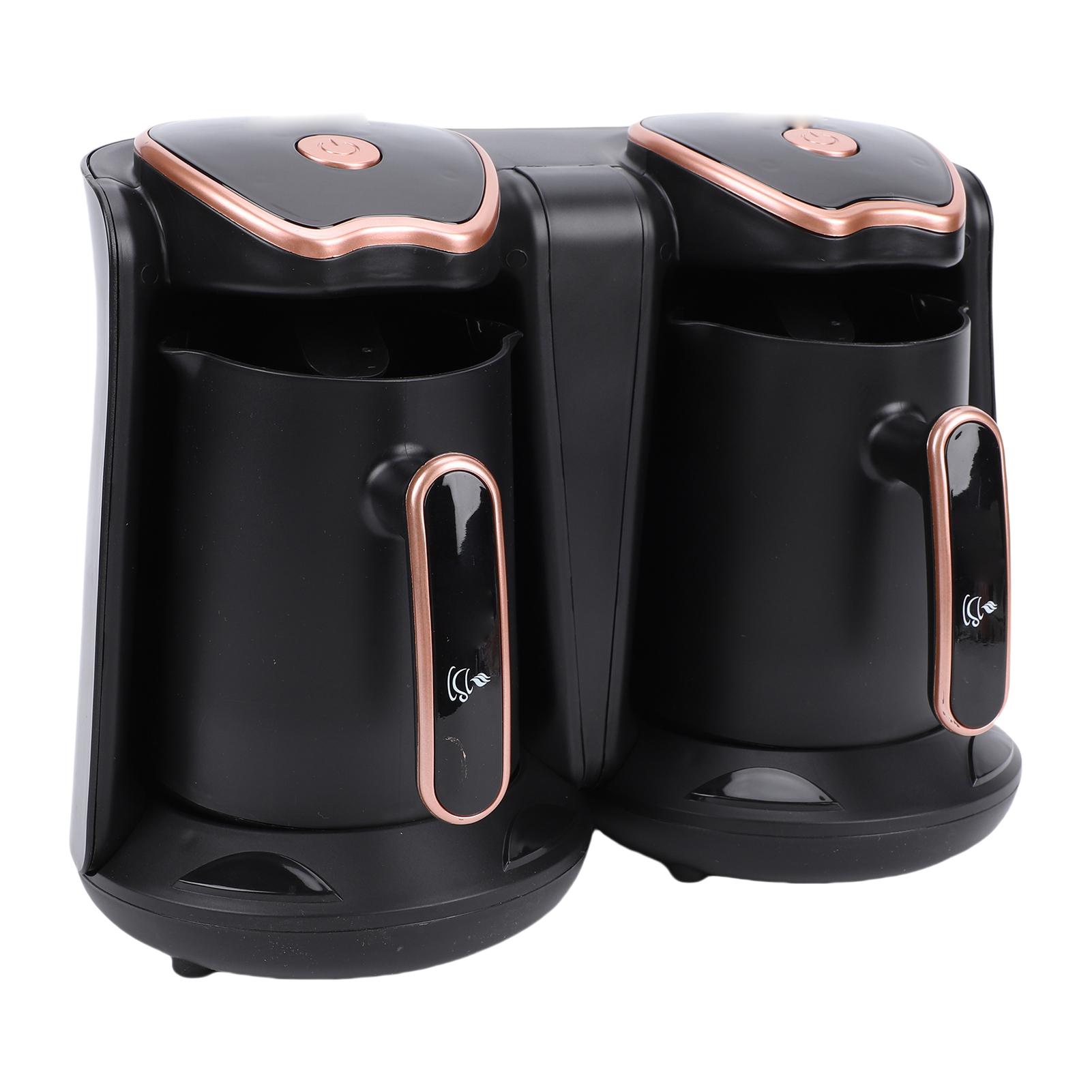 Турецкая кофеварка 1200 Вт, электрическая машина для приготовления турецкого кофе с двумя отделениями и 2 чашками для заваривания горячих напитков
Турецкая кофеварка 1200 Вт, электрическая машина для приготовления турецкого кофе с двумя отделениями и 2 чашками для заваривания горячих напитков