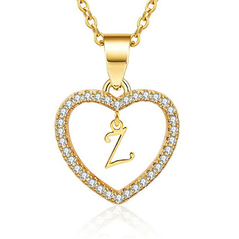 Dainty Cubic Zirconia Heart Shape Gold Plated Initial Necklace for Women Girls Clavicle Chain A-Z Letter Necklaces Charm Zircon
Dainty Cubic Zirconia Heart Shape Gold Plated Initial Necklace for Women Girls Clavicle Chain A-Z Letter Necklaces Charm Zircon