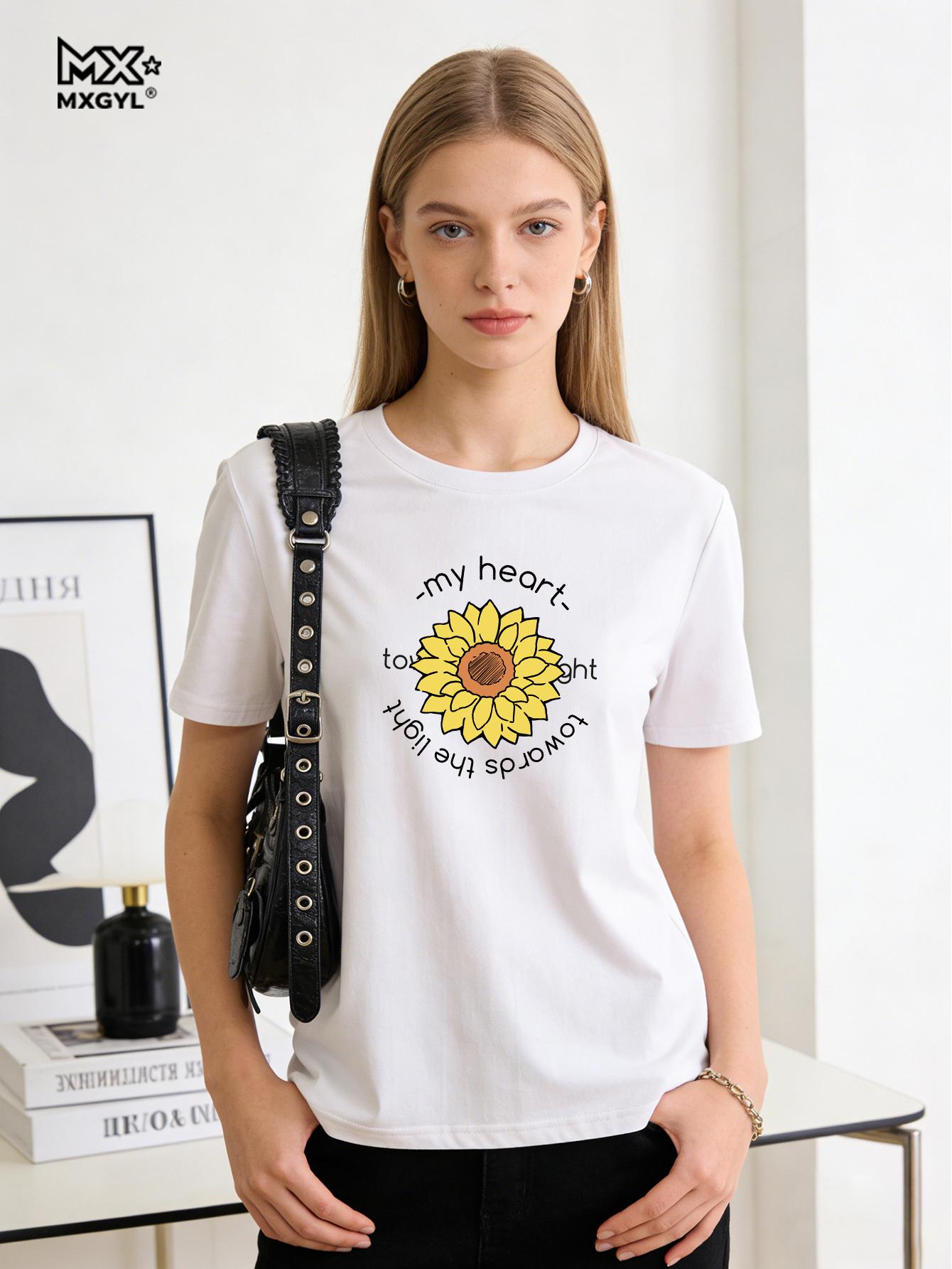 Short Sleeve Sunflower Graphic Tee Cute Style Lovely Clothes Summer Ladies Print T Fashion Women s Clothing Female T-shirts M белый
Short Sleeve Sunflower Graphic Tee Cute Style Lovely Clothes Summer Ladies Print T Fashion Women s Clothing Female T-shirts M белый