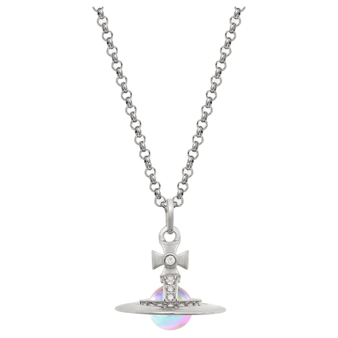 Vivienne Westwood Tiny Orb Saturn Laser Cubic Zirconia Brass Aurora Sphere Pendant Necklace Women necklace Silver 8053195172894 Basic Packaging-Dust Bag+Box
Vivienne Westwood Tiny Orb Saturn Laser Cubic Zirconia Brass Aurora Sphere Pendant Necklace Women necklace Silver 8053195172894 Basic Packaging-Dust Bag+Box