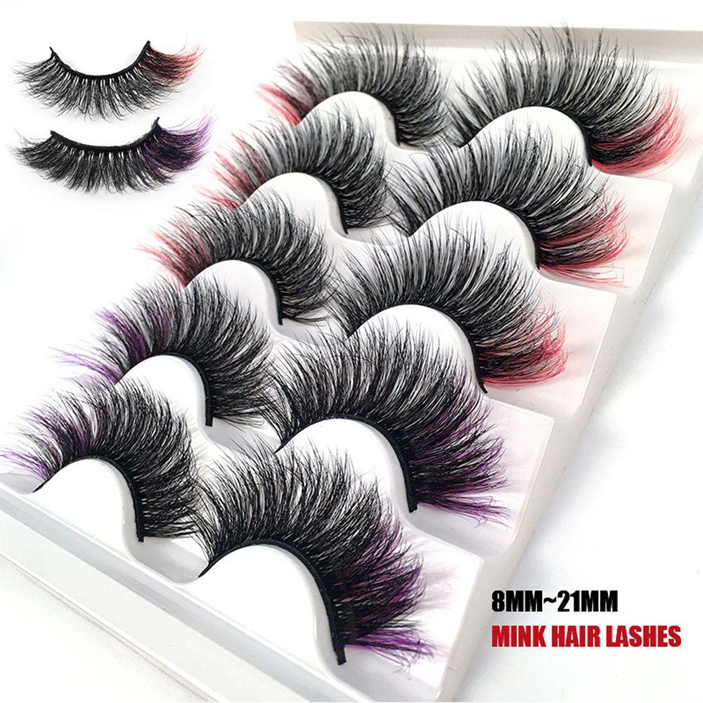 5 Pairs Soft Cilias Fluffy Pink Blue Red White Colorful 3D Mink False Eyelashes 100% Mink Eyelashes COLOR-502
5 Pairs Soft Cilias Fluffy Pink Blue Red White Colorful 3D Mink False Eyelashes 100% Mink Eyelashes COLOR-502