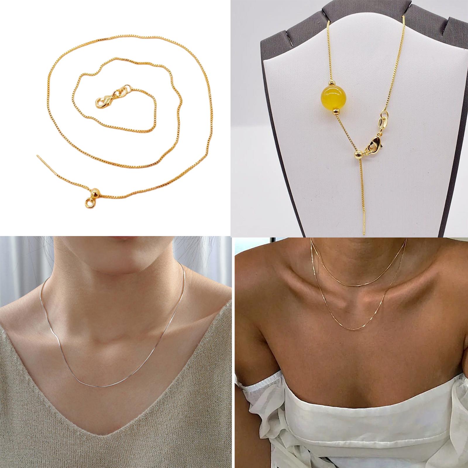 5pcs Adjustable Needle Clasp Beading Necklace Flat O Chain Fashionable Women s Jewelry Making Craft Accessory 2 срібний
5pcs Adjustable Needle Clasp Beading Necklace Flat O Chain Fashionable Women s Jewelry Making Craft Accessory 2 срібний